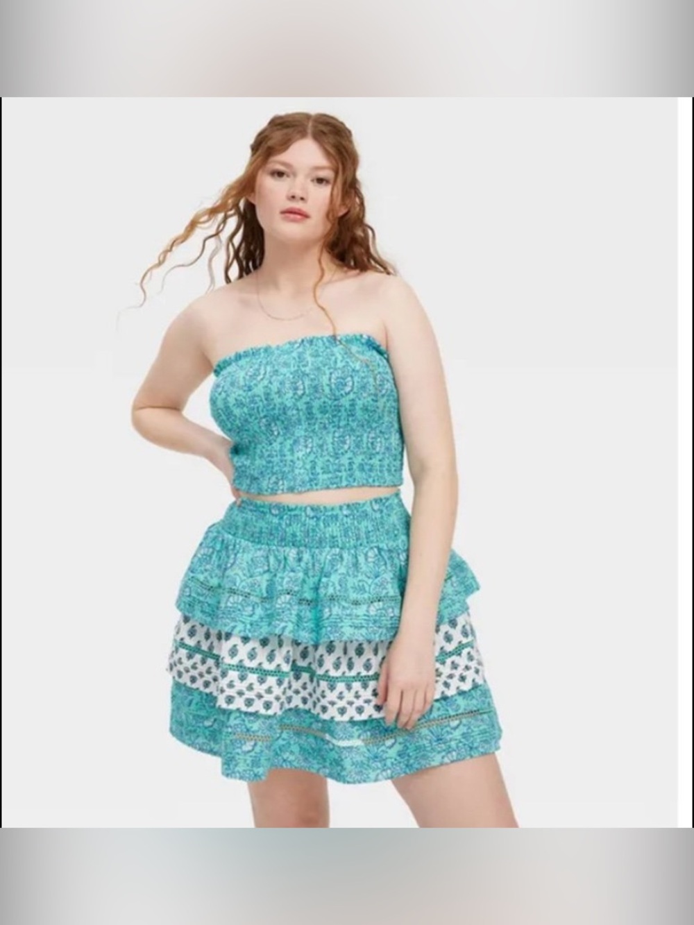 Roller Rabbit x Garden Floral Aqua Blue set in size Medium